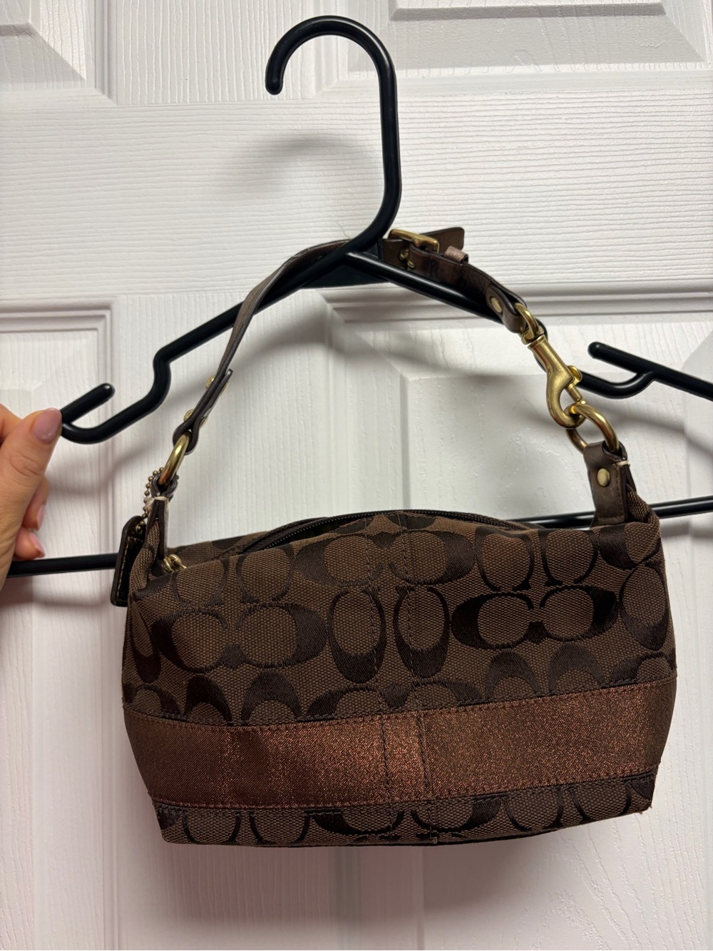 Vintage brown glitter coach legacy handbag